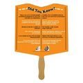 Digital Open Book Fast Fan w/ Wooden Handle & Front Imprint (1 Day)